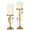 Gold Metal Abstract Mushroom Inspired Candle Holder Set